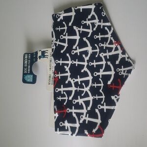 🤯3/$12 Little Blue House Dog Bandana Anchors Size Large/XL NWT Reversible